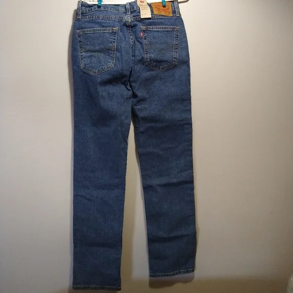 Levi's 514 Medium Indigo Straight Leg Regular Fit Blue Jeans - Picture 8 of 15